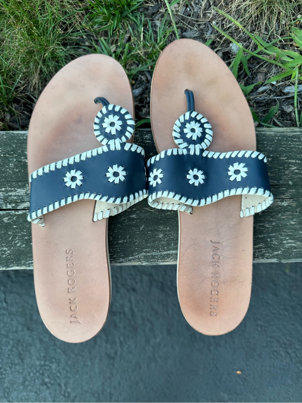 Jack Rogers Navy and White Boating Jacks
